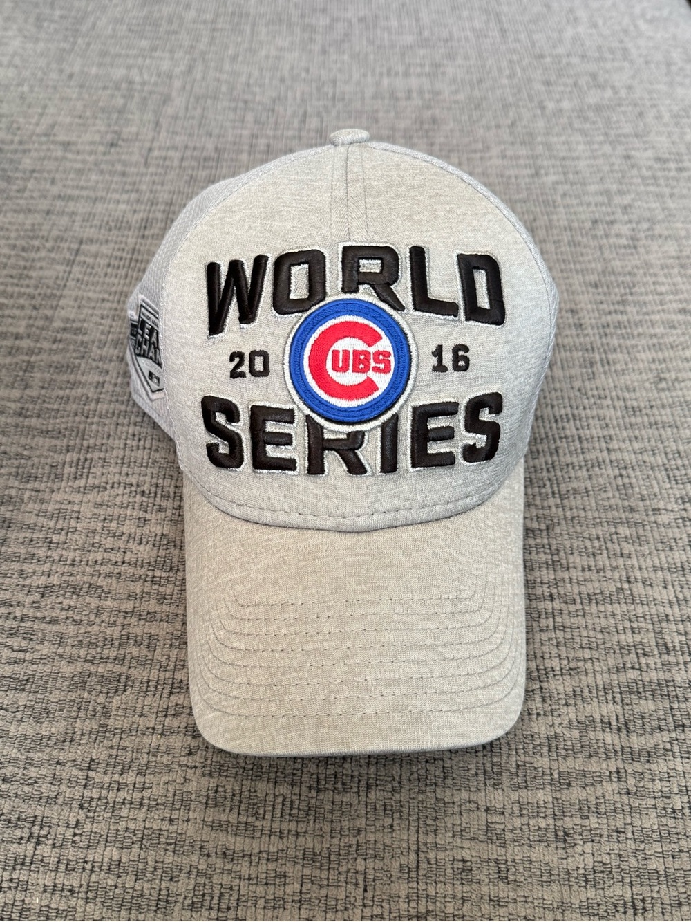 New Era MLB Gray Chicago Cubs 2016 World Series Baseball Hat One Size